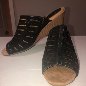 Solanz black mule/sandal